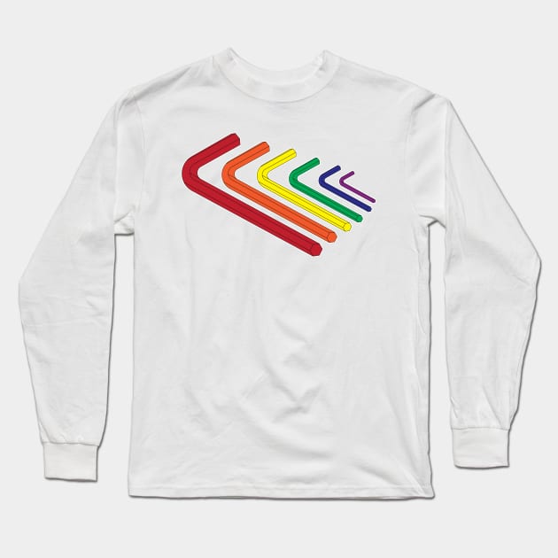Rainbow Allen Wrench Set Long Sleeve T-Shirt by castrocastro